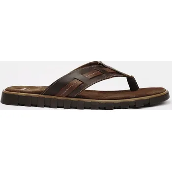 Pánské žabky Baťa pánské kožené žabky hnědé, vel. 41