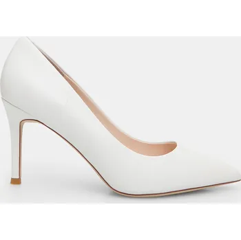 Dámské lodičky Baťa dámské kožené lodičky na jehlovém podpatku béžové, vel. 41