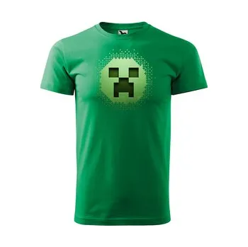 Pánská móda Tričko s potiskem Blocks Face: zelené 4XL