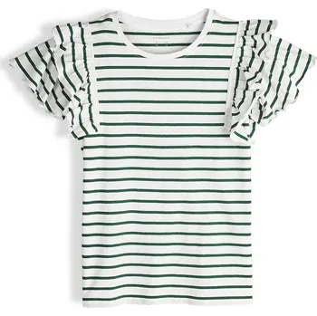 Dívčí tričko GATE Bavlněné proužkované tričko s volány 8Y 425-0424/44