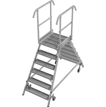 Žebřík KRAUSE 821348 podesta S ROŠTEM jednostranná 2x6 stupně