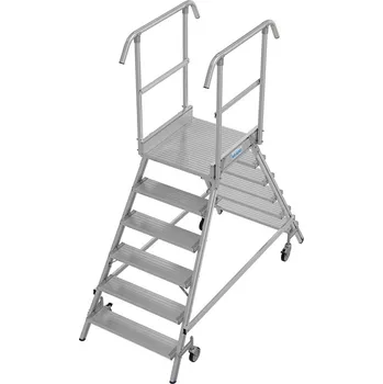 Žebřík KRAUSE 821102 podesta oboustranná 2x6 stupně