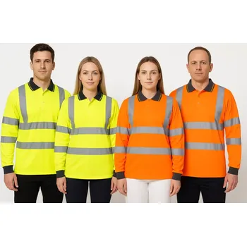 reflexní vesta Funkční reflexní polokošile, dlouhý rukáv PORTWEST HI-VIS S277