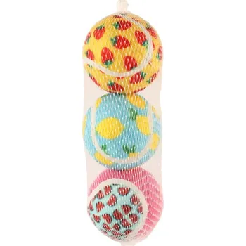 Hračka pro psa HUHUBAMBOO tenisový míč letní 9,3 cm (3ks)