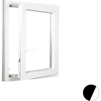 Okno ALUPLAST Plastové okno jednokřídlo dekor/bílé 70x110 Barva: Palisander/bílá, Otvírání: Pravé, Zasklení: Dvojsklo Ug= 1,1