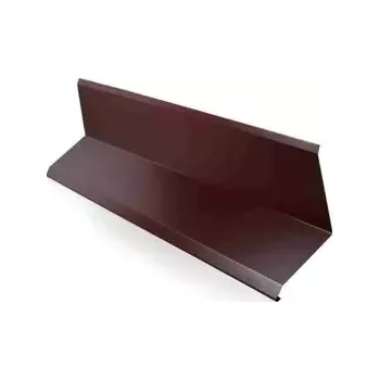 Střešní lemovaní Regamet LEMOVÁNÍ KE ZDI - horní / PUR Text STORM SP50 Barva: RAL 8019 / šedohnědá