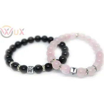 Náramek WUX Noc a Růže s iniciály a rondelky