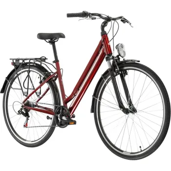 Městské kolo Kross Sentio 1.0 28" rubín / šedá / lesk 2025