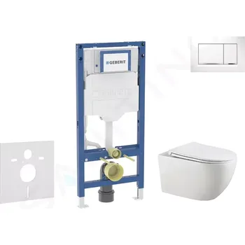 Geberit Duofix Set předstěnové instalace, klozetu Gaia a sedátka softclose, tlačítko Sigma30, bílá/chrom, SANI11CA3123B