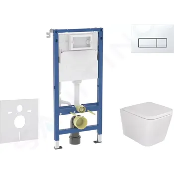 Geberit Duofix Set předstěnové instalace, klozetu Arkas I a sedátka softclose, tlačítko Delta50, alpská bílá, SANI11CA3159B