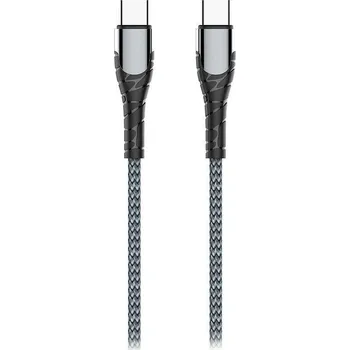 Datový kabel Colorway Datový Kabel USB-C/ USB-C/ 3A/ Fast Charging 65W/ 1m/ Šedivý