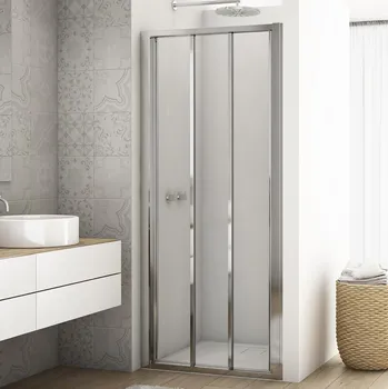 Sprchové dveře Ronal DIVERA D22S3 posuvné sprchové dveře 100 cm Profil: Černá, Sklo: Durlux 22