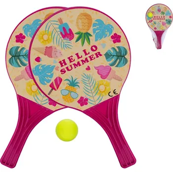 Houpací síť Mikro trading Pálky plážové - 37,5 cm - růžová