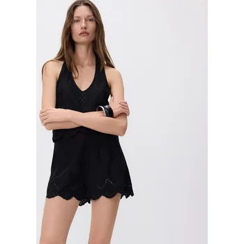 Dámské kraťasy Reserved - Krajkové šortky z viskózy - černý - VI082-99X - VI082-99X-M