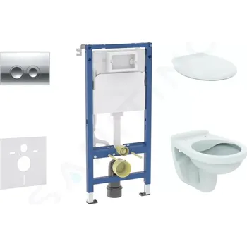 Geberit Duofix Set předstěnové instalace, klozetu Alpha a sedátka, tlačítko Delta21, lesklý chrom, SANI11CD1141