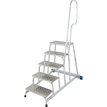 Žebřík KRAUSE 805102 podesta se zábradlím STABILO 1x5 stupňů