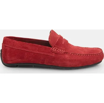 Pánská zdravotní obuv Baťa pánské kožené mokasíny červené, vel. 44