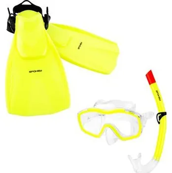 Potápěčské vybavení Spokey BOJKO Juniorský šnorchlovací set: maska, šnorchl a ploutve, vel. M (32/35)