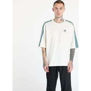 Pánská móda Tričko adidas Adicolor Oversized T-Shirt Off White/ Collegiate Green L