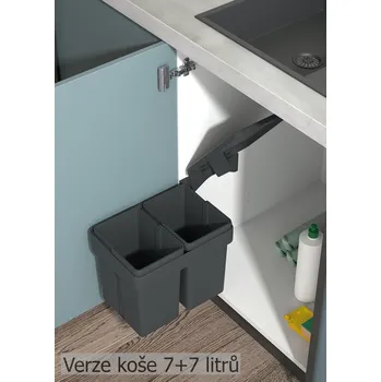 Odpadkový koš In-Design Vestavný koš na dvířka UNION SINGLE - 2x 7 L