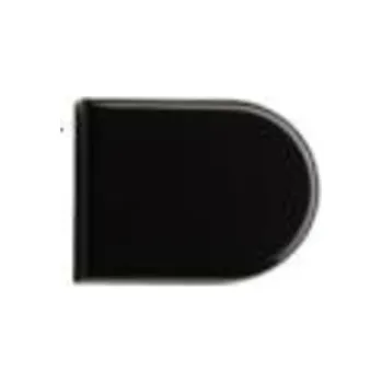 Ozdobná krytka misky pro závěs na sklo HETTICH ve tvaru D Barva: černá