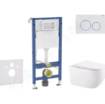 Geberit Duofix Set předstěnové instalace, klozetu Gaia sedátka softclose, tlačítko Delta20, alpská bílá, SANI11CA3145B
