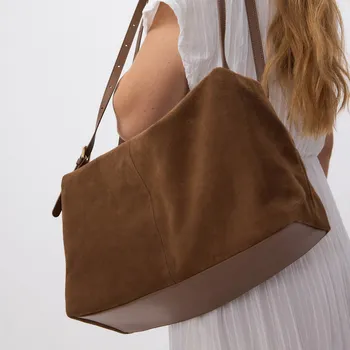 Kabelka Reserved - Semišovém kabelka přes rameno - zlatavá hnědá - 430CN-82X - 430CN-82X-ONE