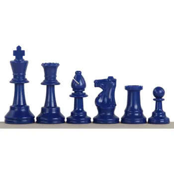 Šachy Šachové figurky Staunton velké, modré