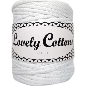 Příze Polyesterová šňůra Lovely Cottons 3mm - Bílá