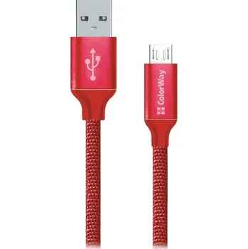 Datový kabel Colorway Datový Kabel Usb / Micro Usb/ 1m/ 2.1A/ Červený