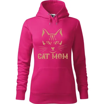 Pánská mikina Dámská mikina Cat mom Velikost (žena): M, Vyberte barvu: Purpurová