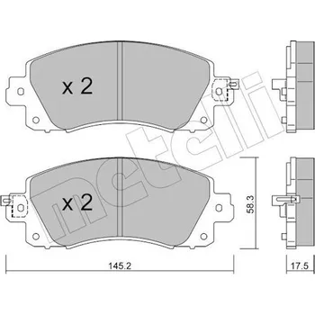 Brzdová destička Sada brzdových destiček, kotoučová brzda METELLI 22-1161-0