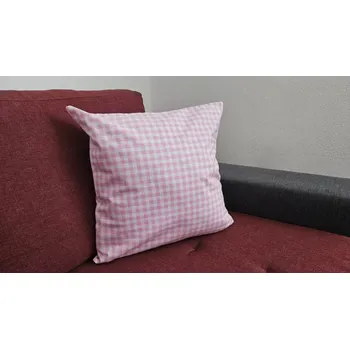 Povlak na dekorativní polštářek Povlak na polštářek růžové kostky, plátno