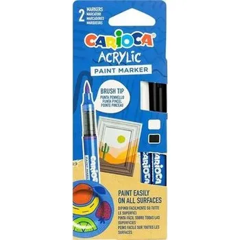 Set školních potřeb Markery akrylowe z pędzelkiem 2 kolory CARIOCA