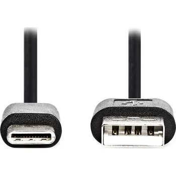 Datový kabel NEDIS kabel USB 2.0/ zástrčka USB-C - zástrčka USB-A/ černý/ bulk/ 3m