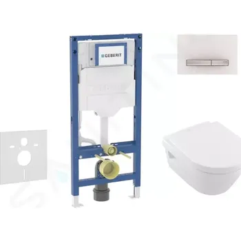 Geberit Duofix Set předstěnové instalace, klozetu Architectura a sedátka softclose, tlačítko Sigma50, alpská bílá, SANI11CK3107