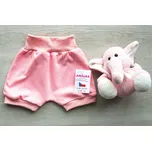 AMÁLKA Bavlněné kraťasy s náplety, sytě lososové Velikost: 80-86