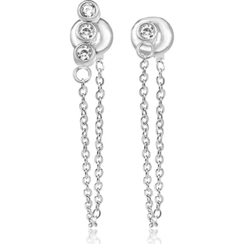Náušnice Meucci Ocelové asymetricke visací náušnice se zirkony - DE502