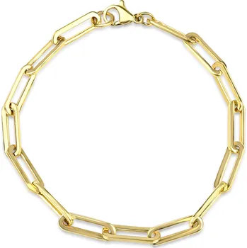 Náramek Pozlacený ocelový náramek s výraznějšími články - Meucci DB514