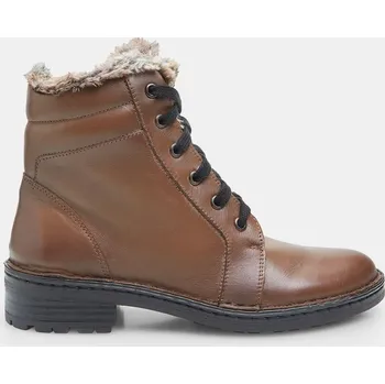 Dámská zimní obuv Baťa Comfit dámská kožená kotníková obuv hnědé 38