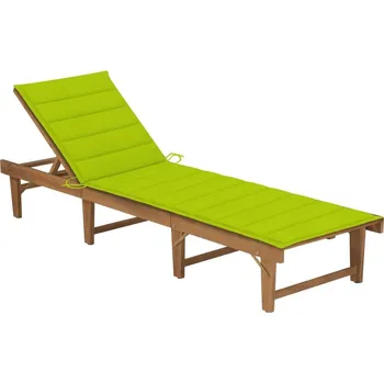 Zahradní lehátko OMAXI Skládací zahradní lehátko s poduškou masivní akáciové dřevo 280997