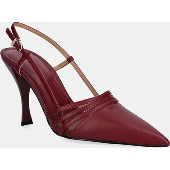 Dámské lodičky Kožené lodičky MICHAEL Michael Kors Haisley vínová barva, 40T5HSHP1L.691 83X, EUR 39