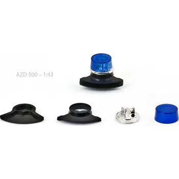 autíčko Czech Auto Legends Maják Tesla AZD 500/501 - modrý s černou zvukovou sirénou - stavebnice CAL 1:43 Maják Tesla AZD 500/501