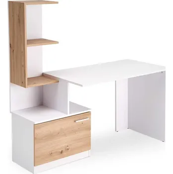 Psací stůl Psací stůl Kirkton, bílá / dub artisan