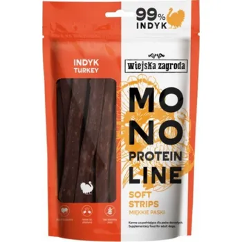 Pamlsek pro psa WIEJSKA ZAGRODA Monoprotein line Soft strips Turkey - pamlsek pro psa - 100g