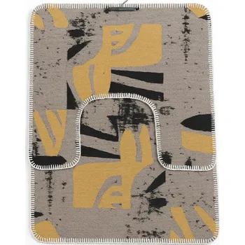 Koupelnová předložka Koupelnový set z recyklované bavlny s výkrojem 50x50 cm + 50x70cm béžový