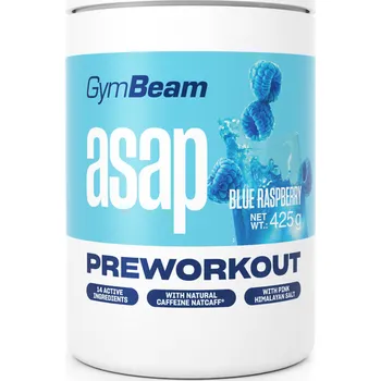 Anabolizér GymBeam Pre-Workout 425 g modrá malina
