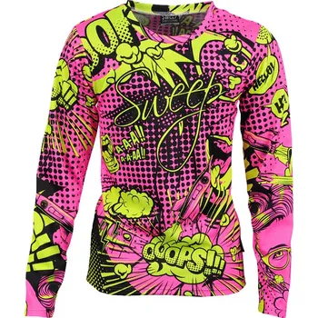 Dívčí tričko SWEEP SKTS029 COMIX Dětské tričko růžová - citronová 128