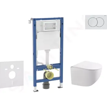 Geberit Duofix Set předstěnové instalace, klozetu Gaia a sedátka softclose, tlačítko Delta01, alpská bílá, SANI11CA3120B