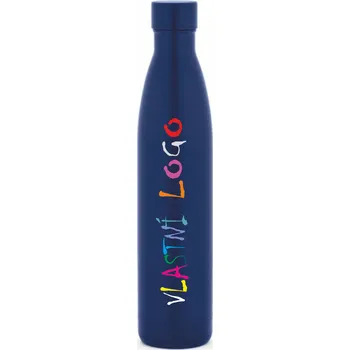 Termohrnek ON-DESIGN Dvoustěnná láhev z nerezové oceli RE-BUFFON XL s potiskem Barva: námořní modrá